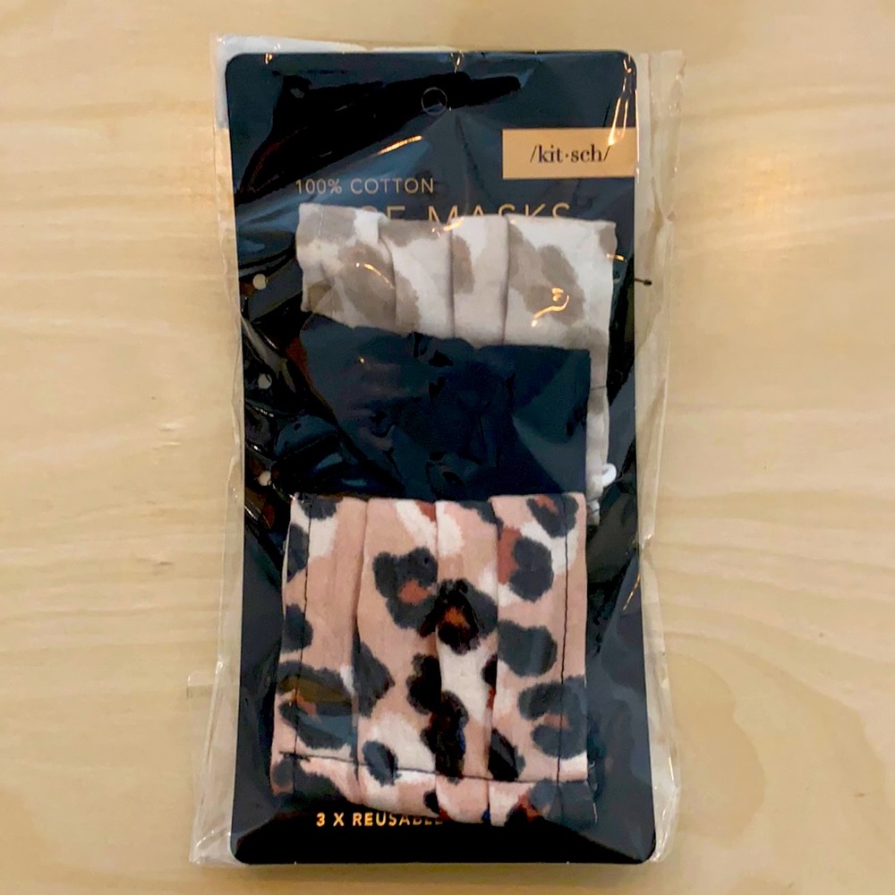 Kitch cotton face masks set of 3